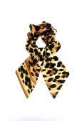 SCRUNCHY IN SILK JERSEY IN LEOPARD PRINT