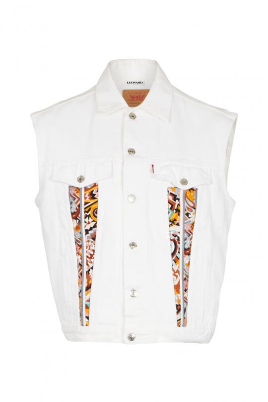 SLEEVELESS DENIM JACKET 