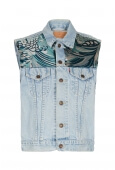 SLEEVELESS DENIM JACKET 