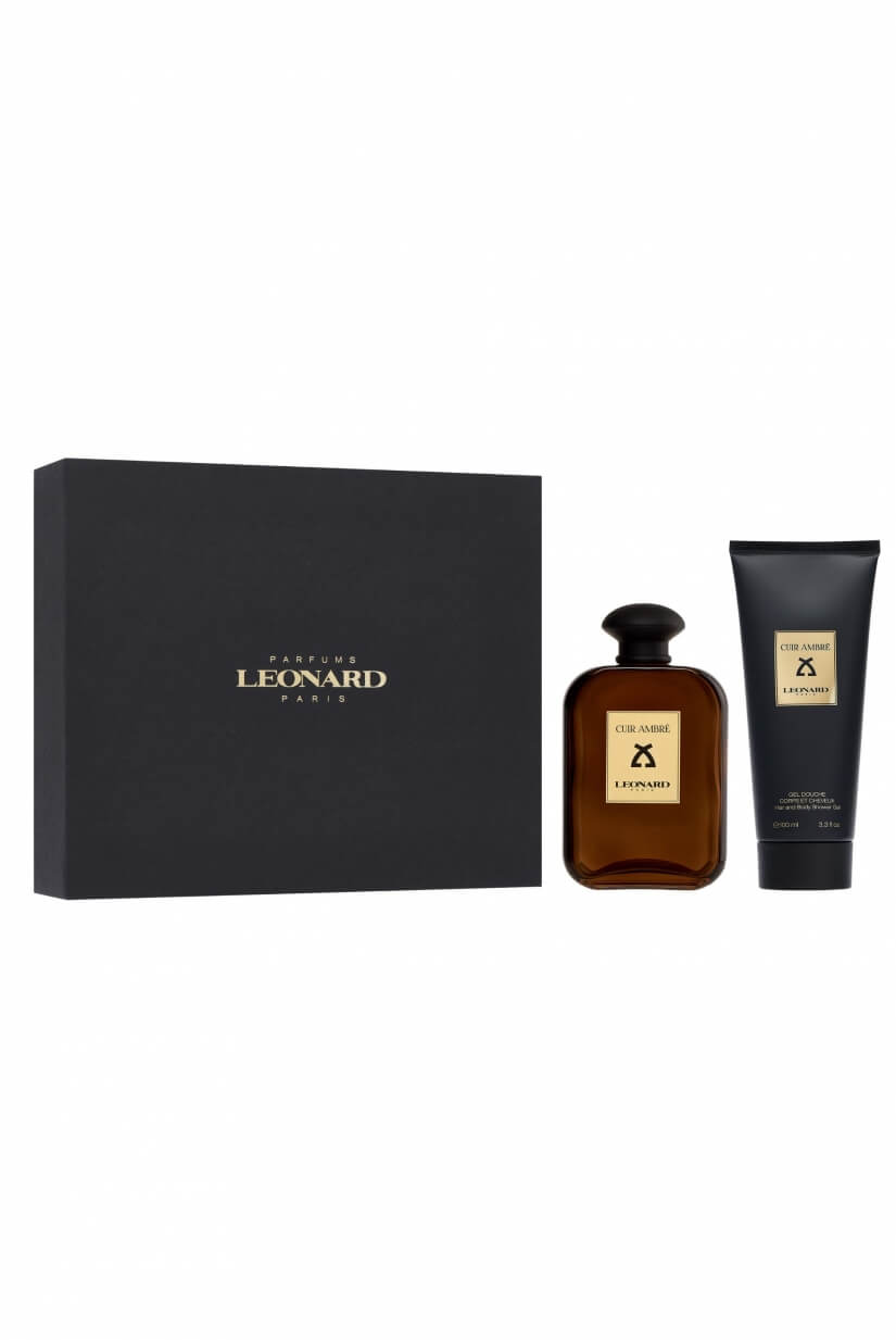 COFFRET LEONARD CUIR AMBRE