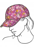 CASQUETTE À FLEURS ROSE