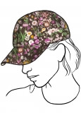 CASQUETTE À FLEURS MARRON