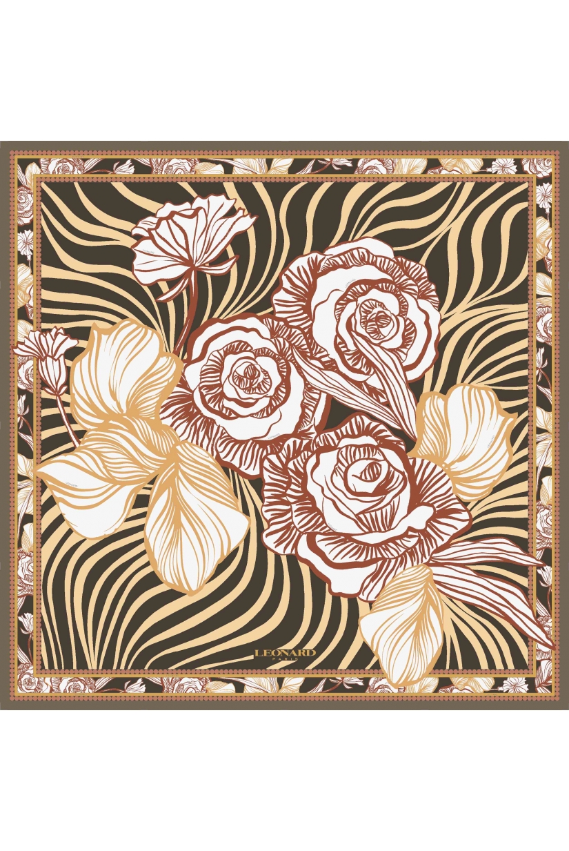 CARRE 70x70 EN TWILL DE SOIE